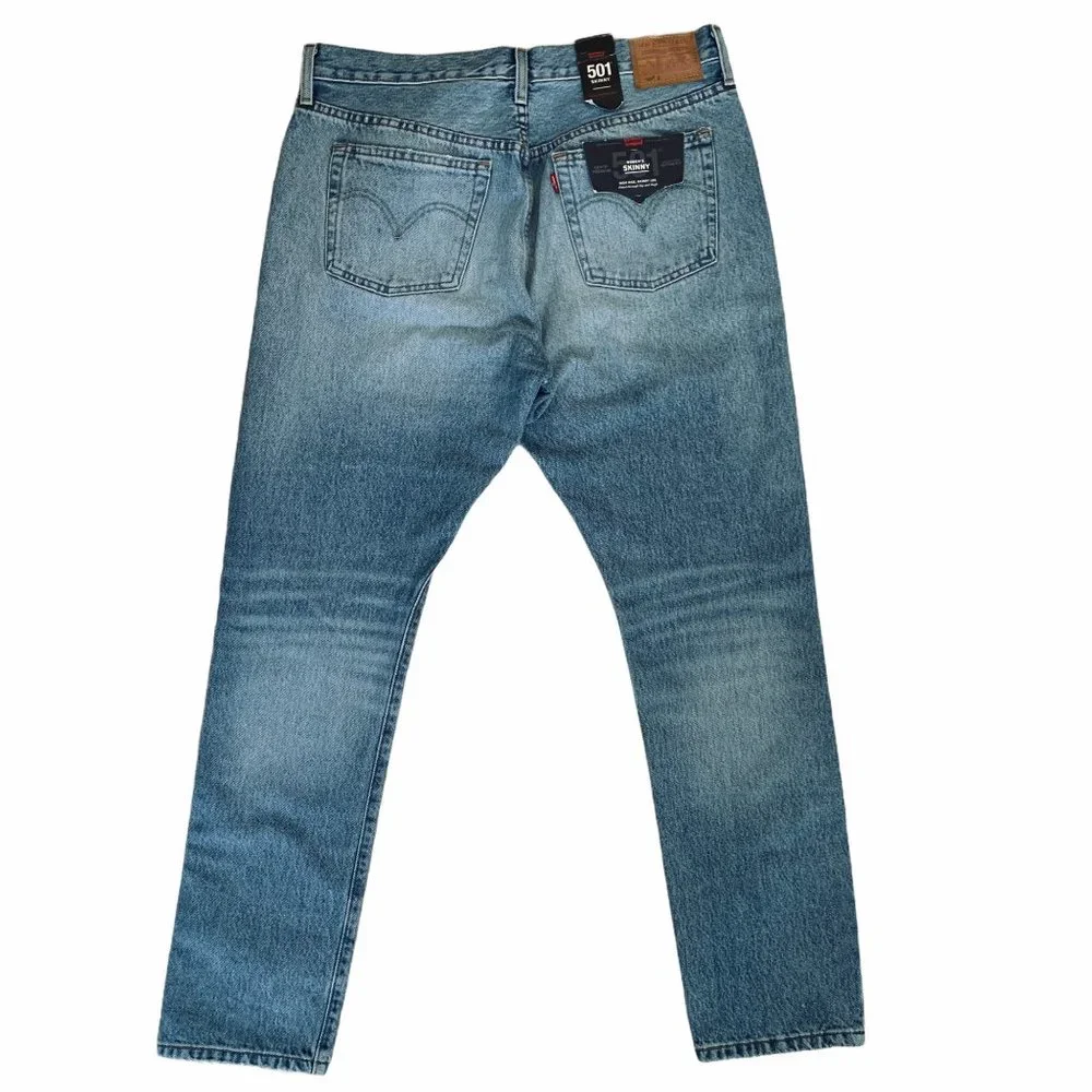 NWT Free People x Levi’s 501 Skinny Lovefool 32 x 30 - Picture 3 of 8